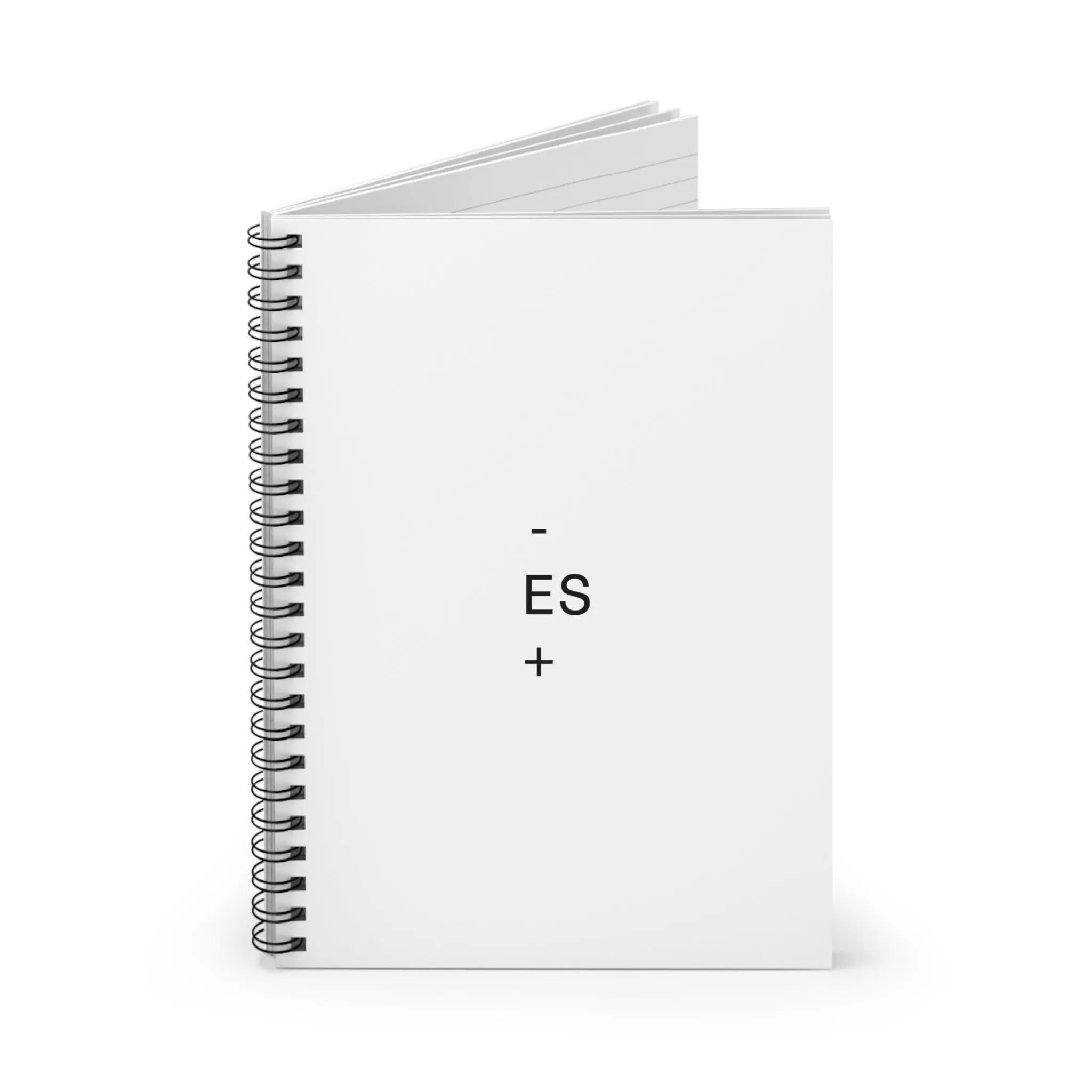 "Menos es Mas" - Minimalist Ruled Spiral Notebook - Perfect for Students and Professionals