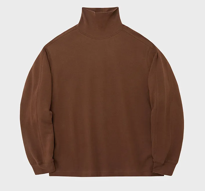 Raglan Basic Half/High Neck Long Sleeve Top