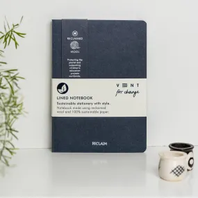 Reclaimed Wool A5 Notebook - Blue