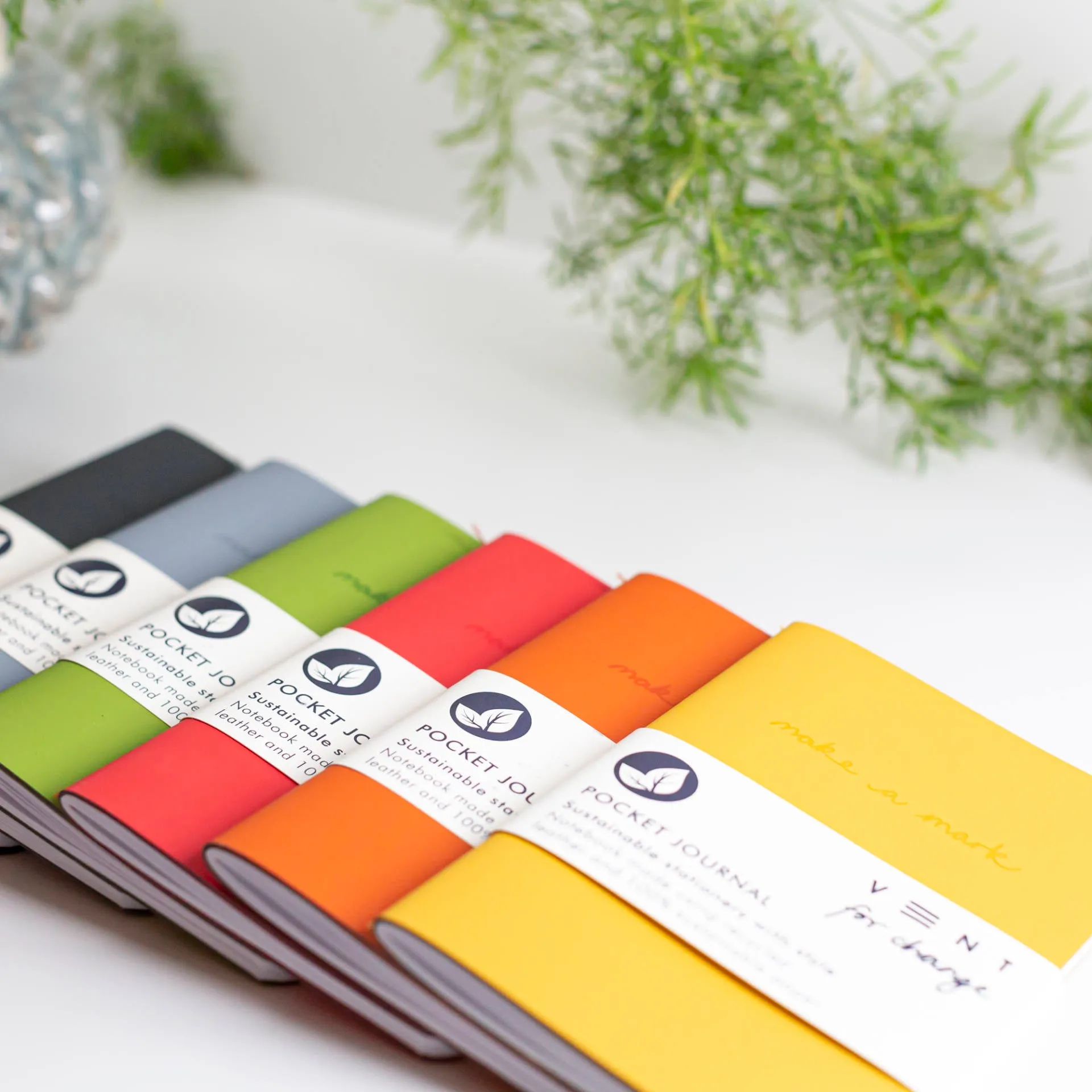 Recycled Leather A6 Pocket Notebooks