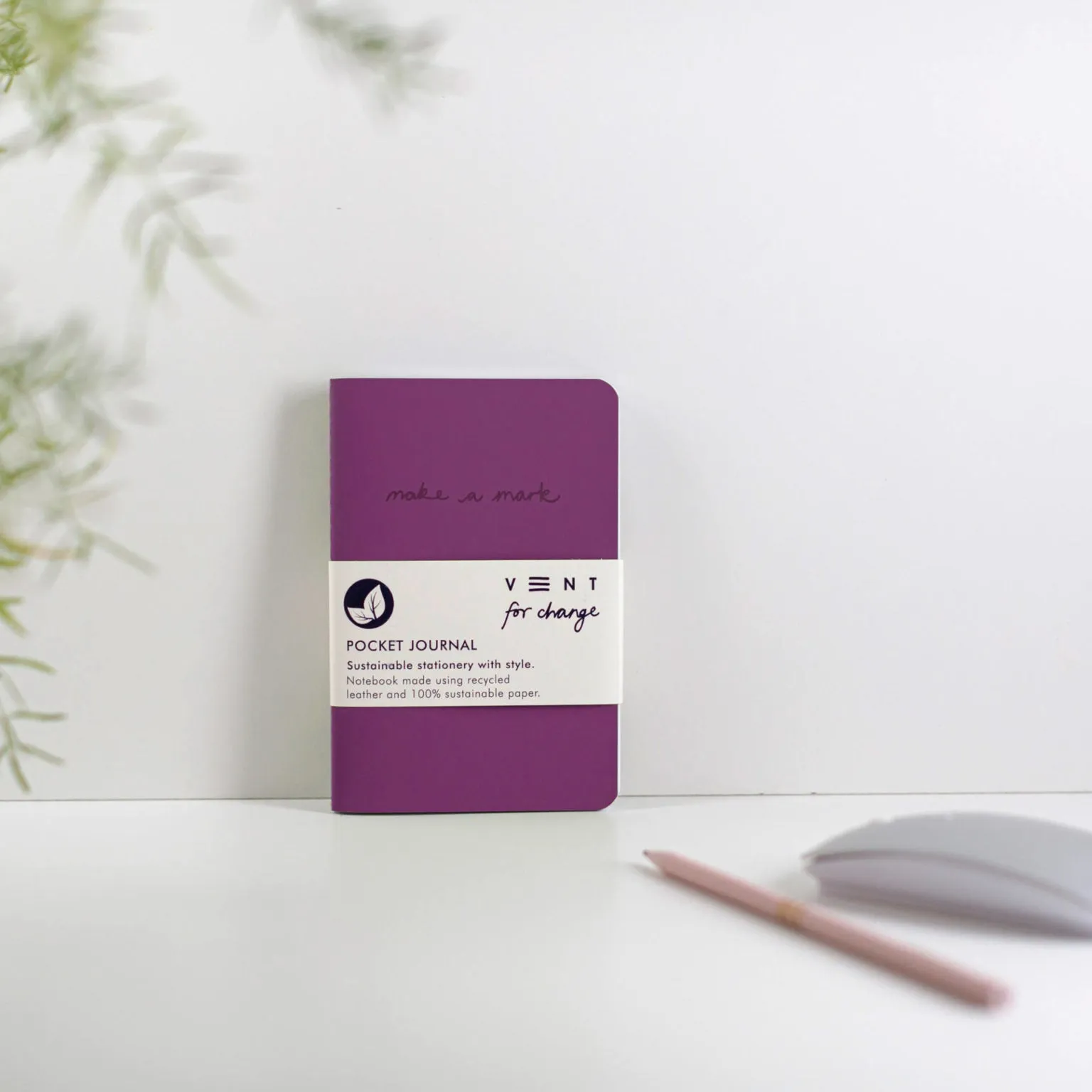 Recycled Leather A6 Pocket Notebooks
