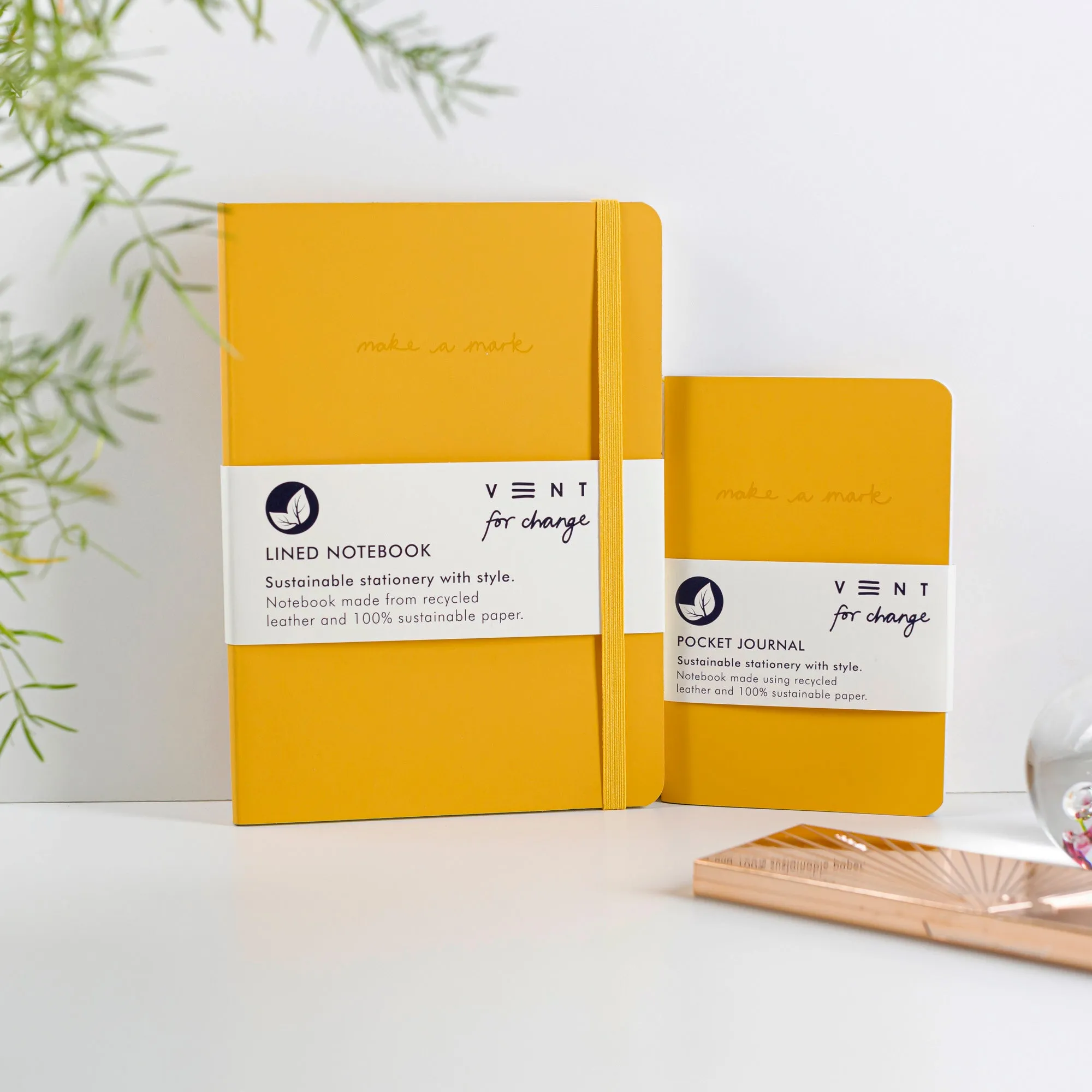 Recycled Leather A6 Pocket Notebooks