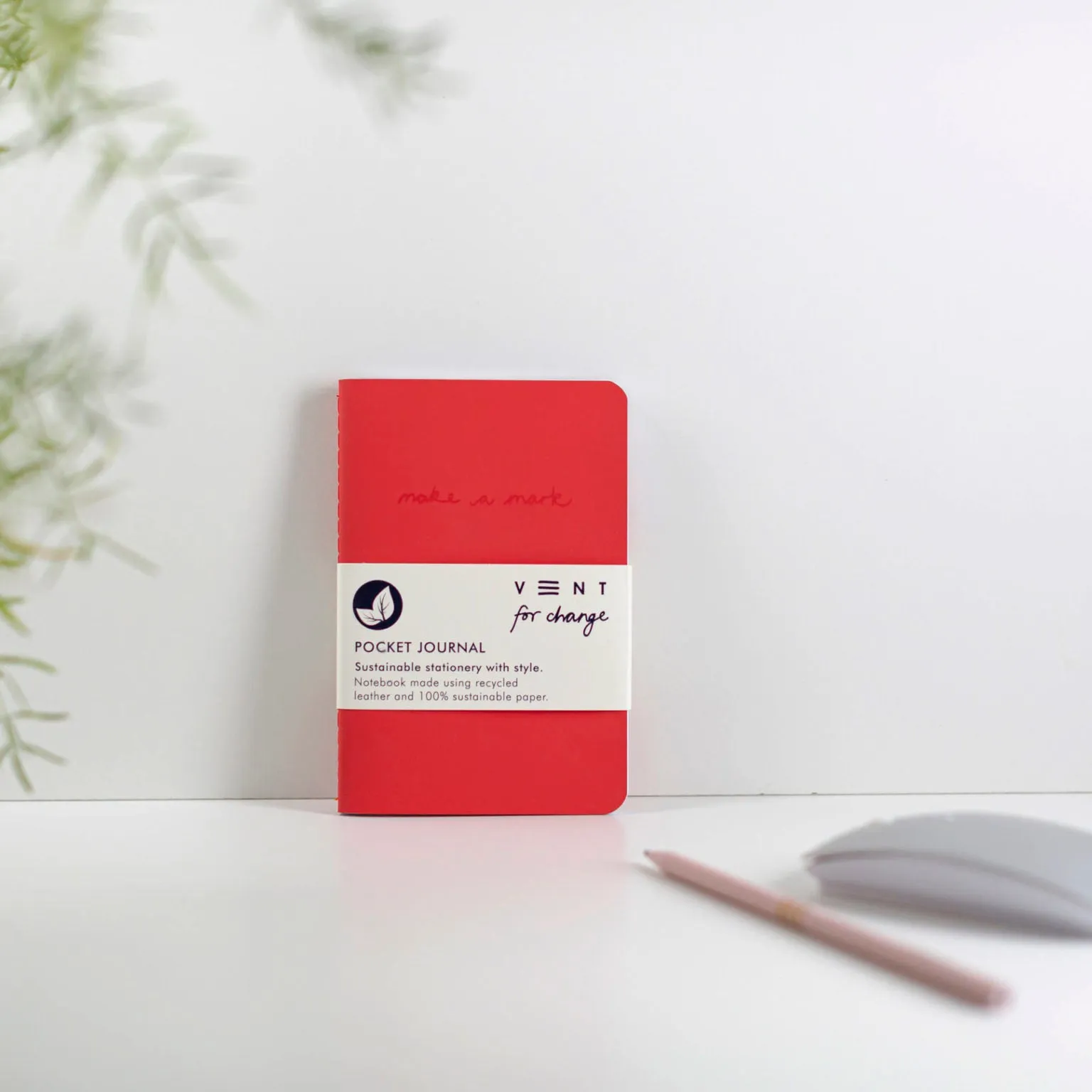 Recycled Leather A6 Pocket Notebooks