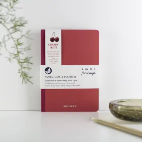 Recycled Paper & Card Sucseed A5 Notebook - Cherry Husk