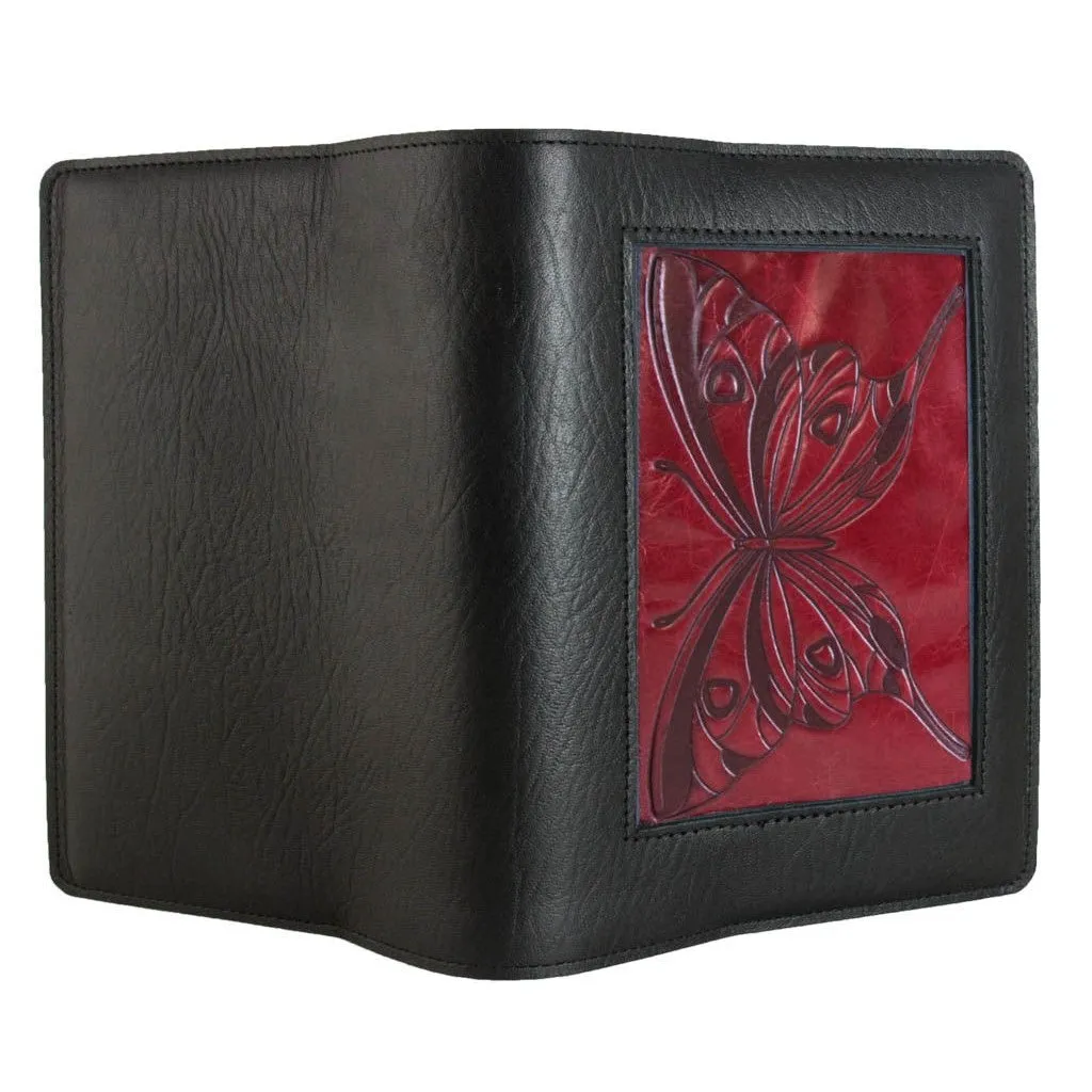 Refillable Leather Icon Journal, Deco Butterfly