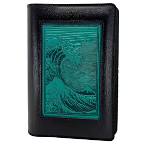 Refillable Leather Icon Journal, Hokusai Wave