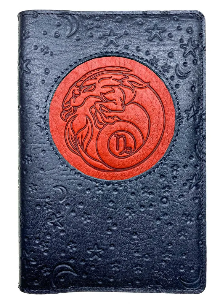Refillable Leather Journal, Zodiac Icon, Capricorn