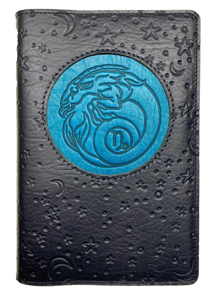 Refillable Leather Journal, Zodiac Icon, Capricorn