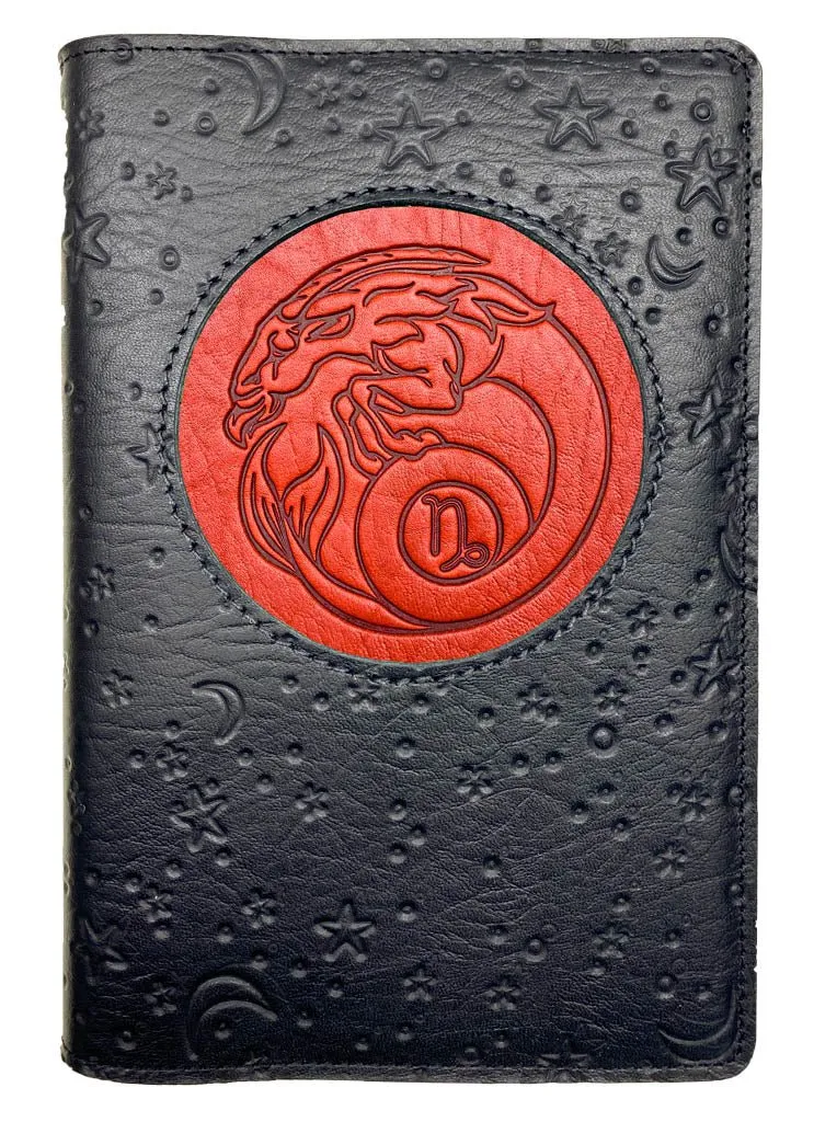 Refillable Leather Journal, Zodiac Icon, Capricorn