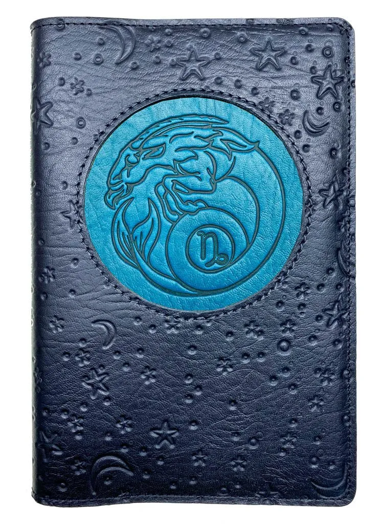 Refillable Leather Journal, Zodiac Icon, Capricorn