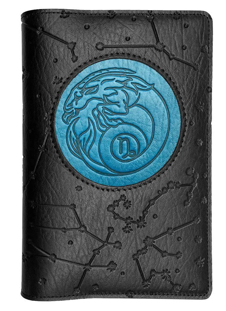 Refillable Leather Journal, Zodiac Icon, Capricorn