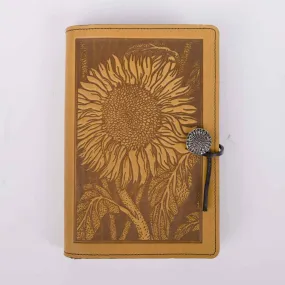 SECOND, Large Leather Refillable Journal, Sunflower in Marigold