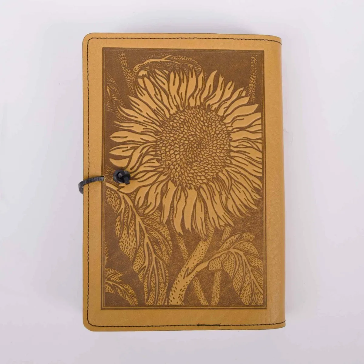 SECOND, Large Leather Refillable Journal, Sunflower in Marigold