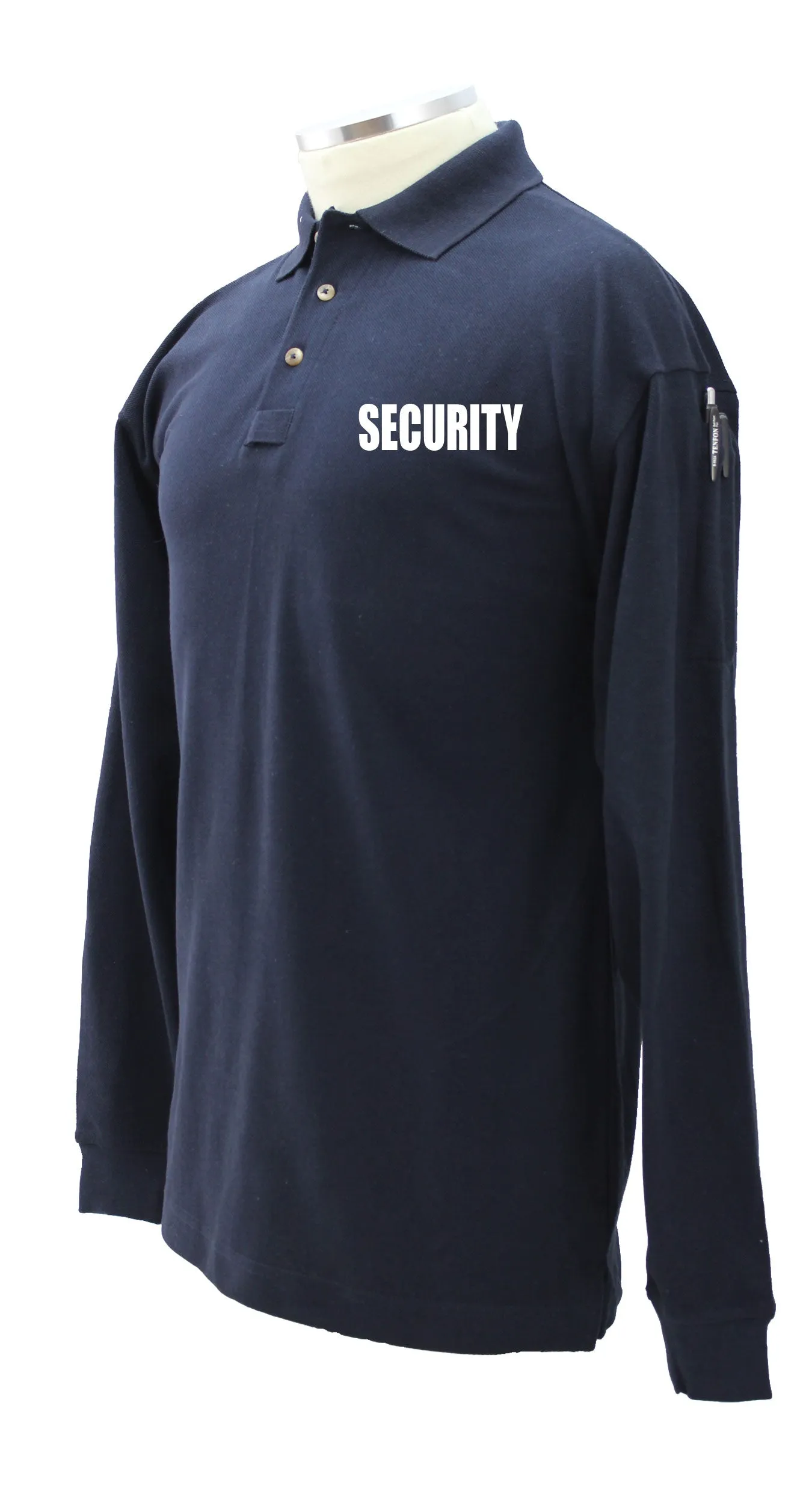 Security Poly Cotton Tactical Long Sleeve Polo Shirt