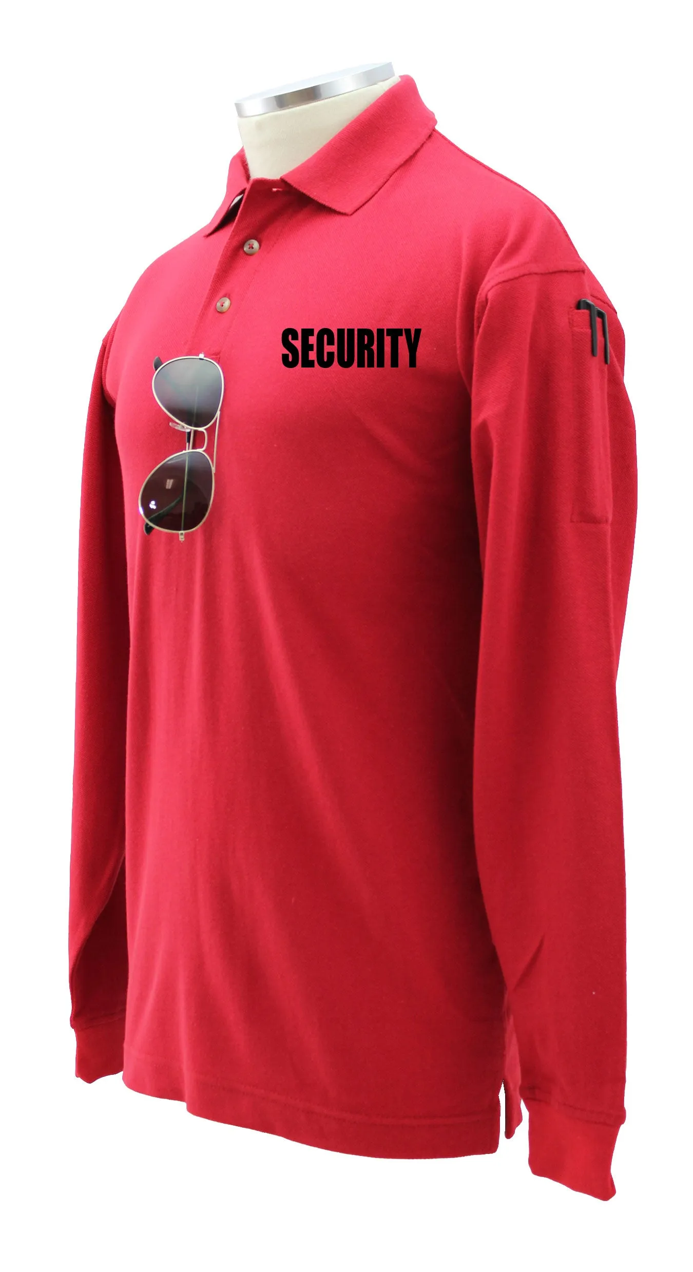 Security Poly Cotton Tactical Long Sleeve Polo Shirt
