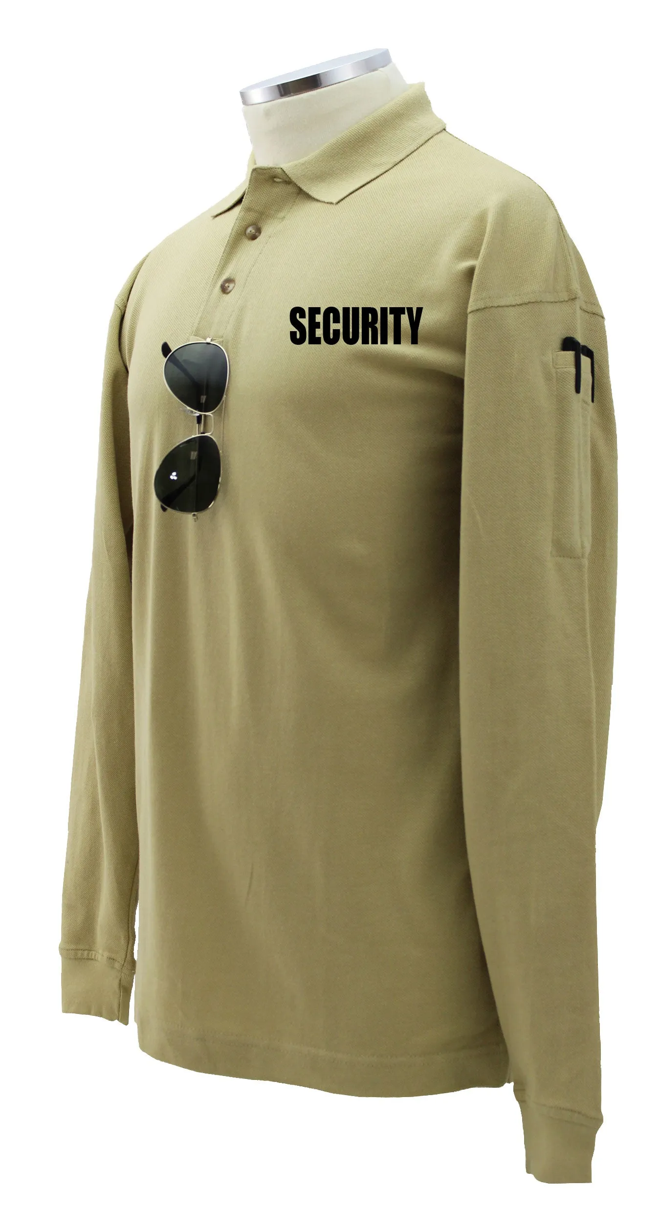 Security Poly Cotton Tactical Long Sleeve Polo Shirt