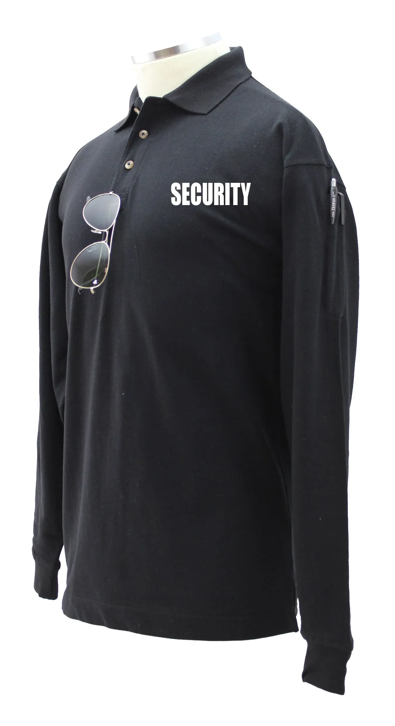 Security Poly Cotton Tactical Long Sleeve Polo Shirt