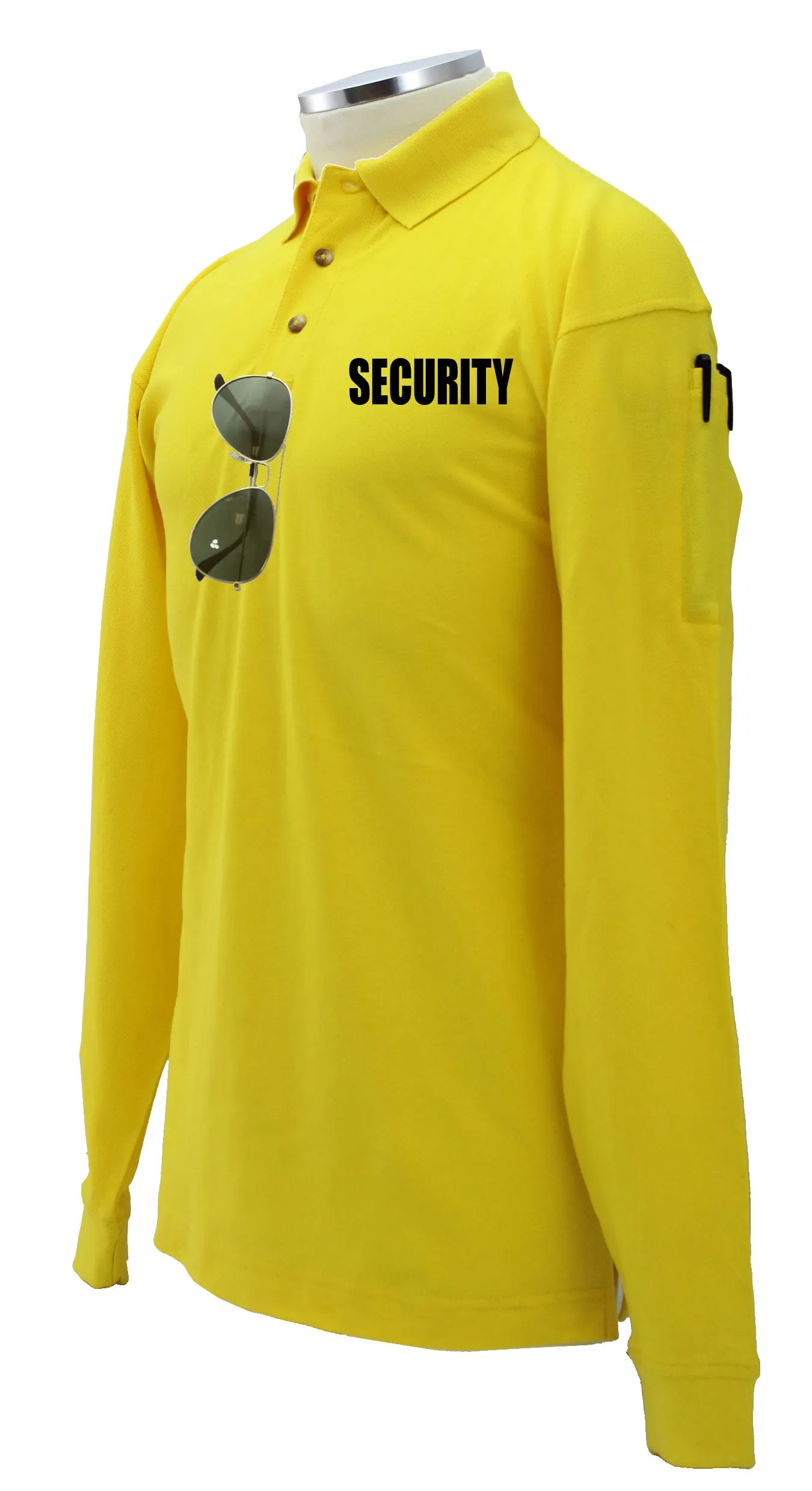 Security Poly Cotton Tactical Long Sleeve Polo Shirt