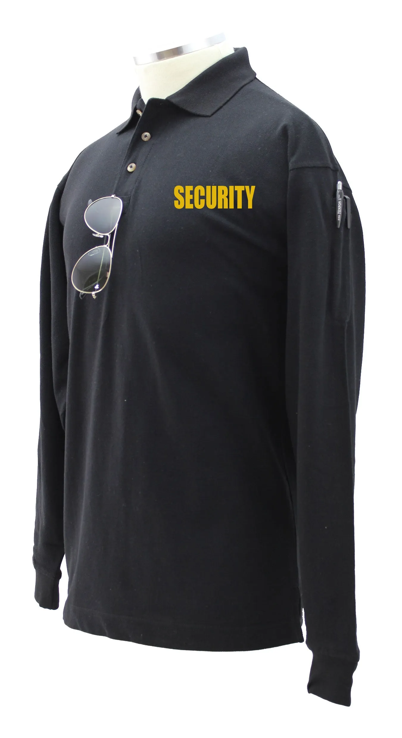 Security Poly Cotton Tactical Long Sleeve Polo Shirt