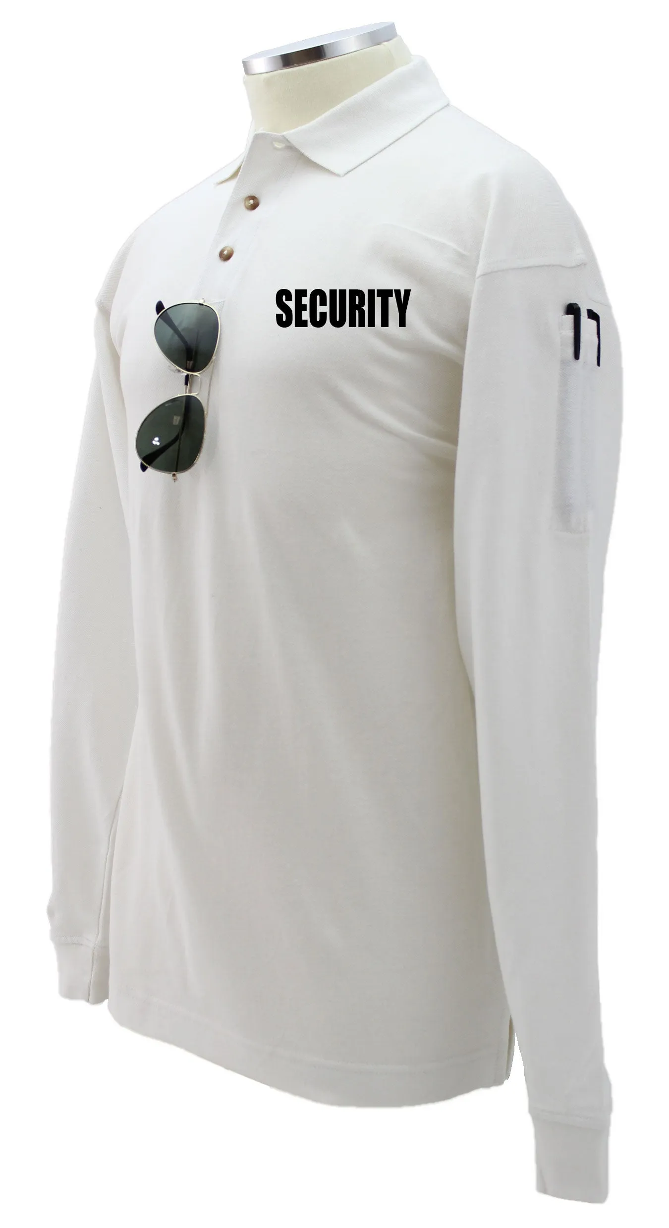Security Poly Cotton Tactical Long Sleeve Polo Shirt