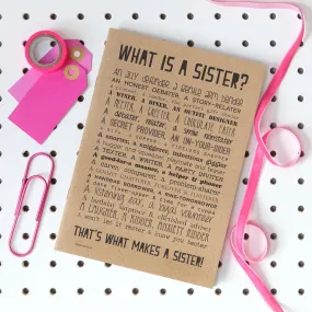 Sister Poem Slim Notebook