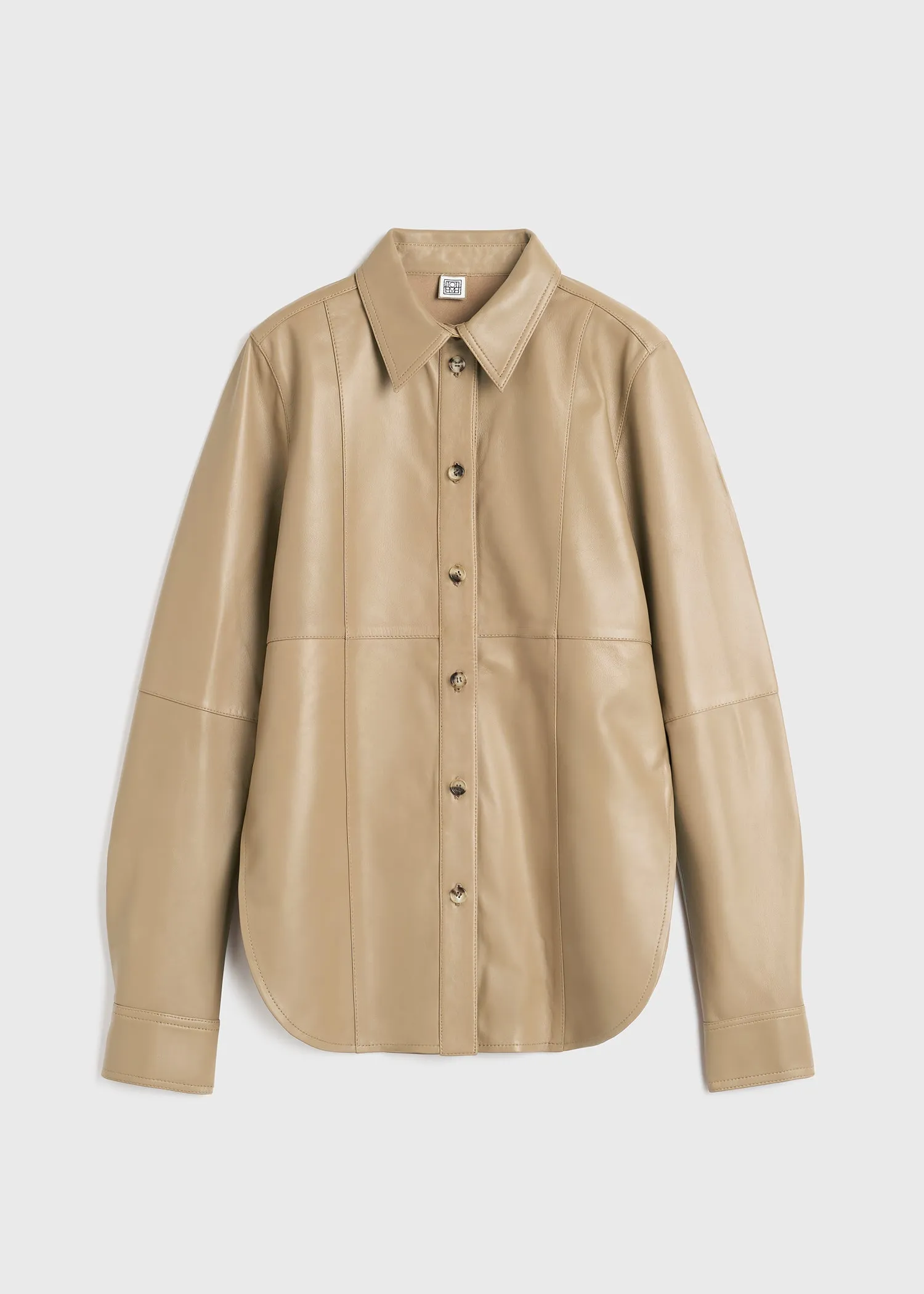 Slim leather shirt biscuit