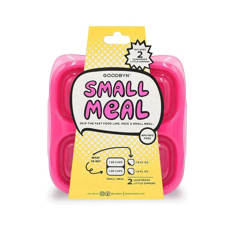 Small Meal & Dippers - Neon Pink Red