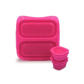 Small Meal & Dippers - Neon Pink Red