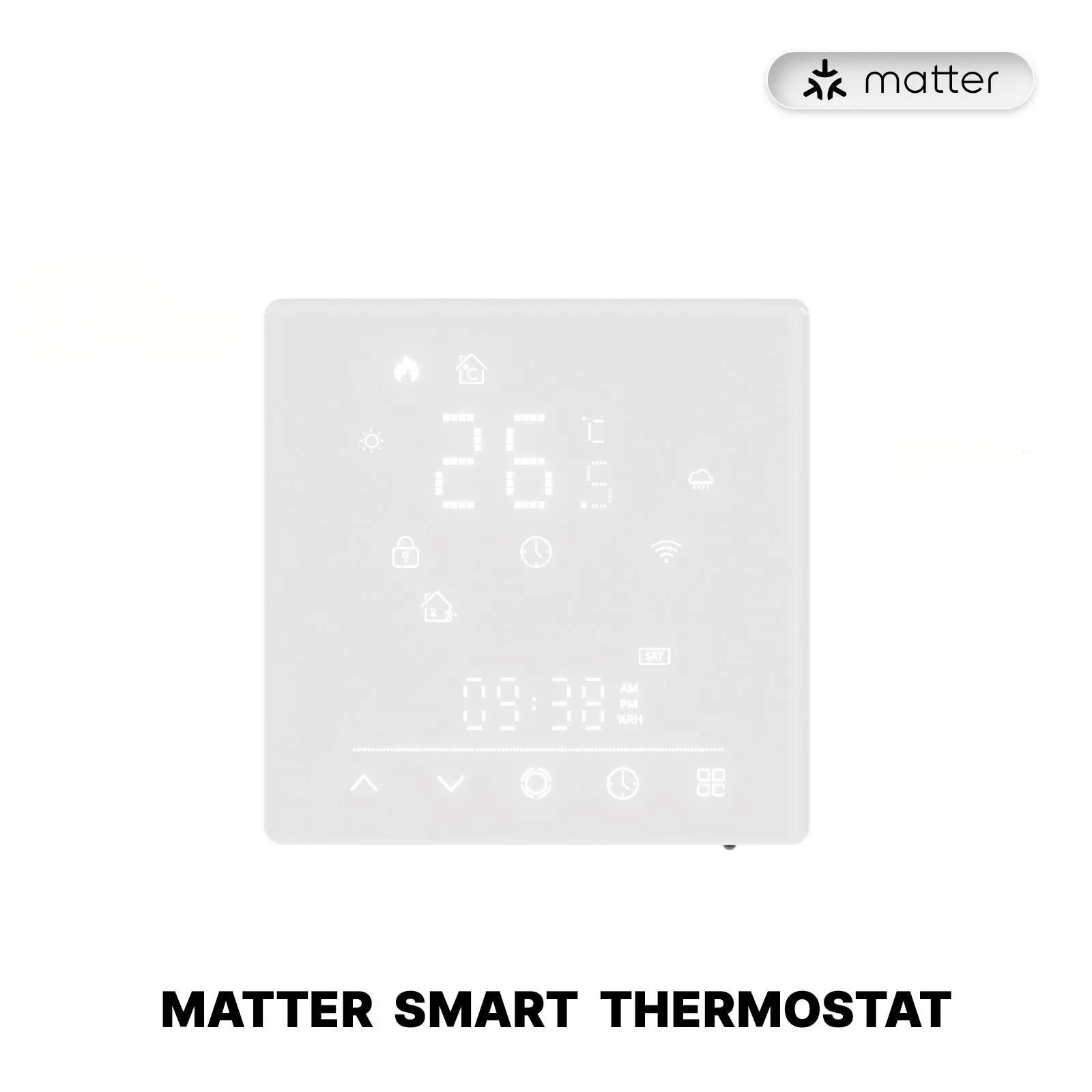 Smart Thermostat Matter WiFi Temperature Controller Water/ Electric /Gas /Boiler Floor Heating