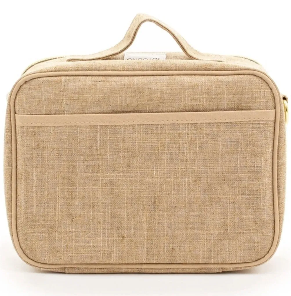 SoYoung - Raw Linen Insulated Lunch Box  - Cacti Desert