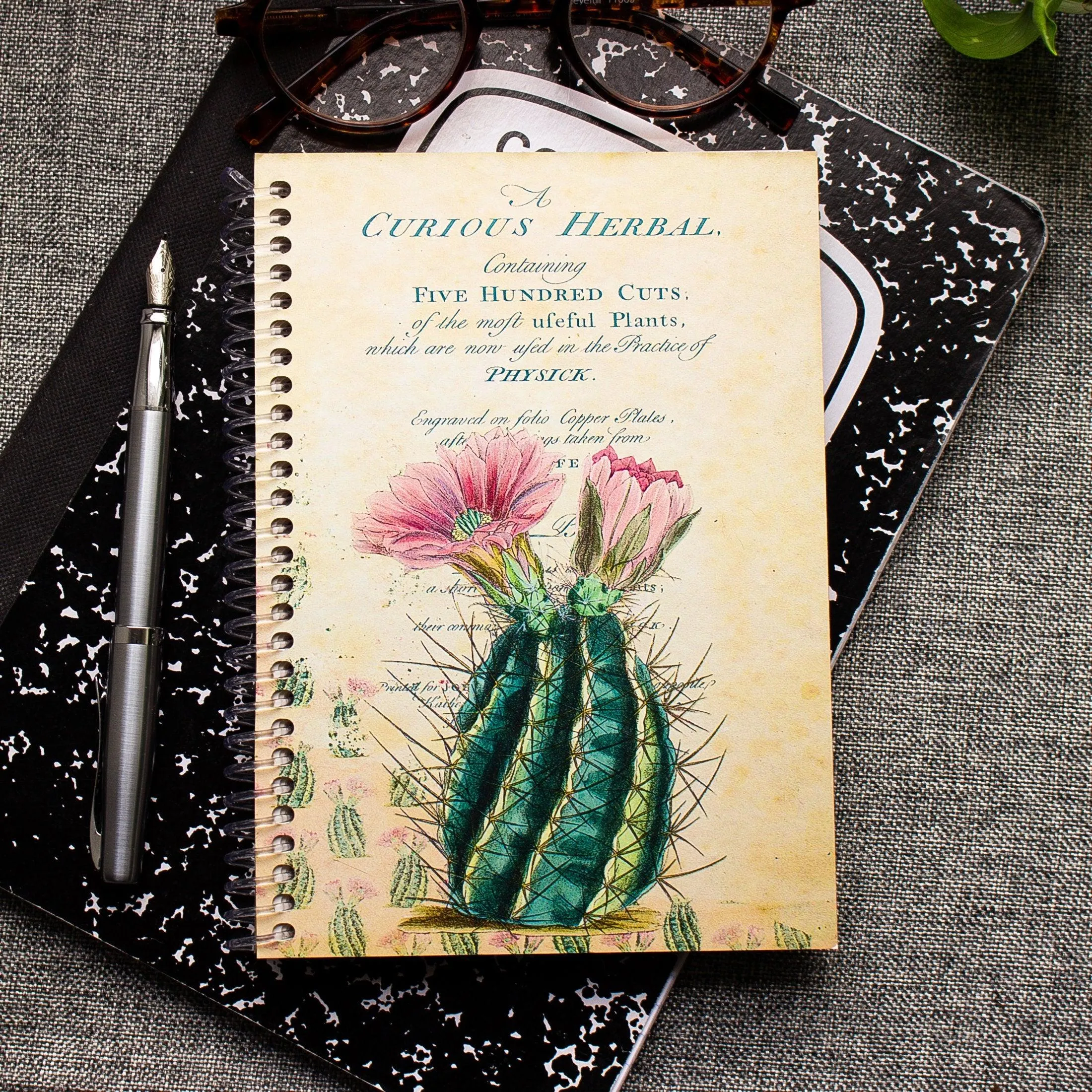 Spiral Notebook - Cactus Note Book - Succulent Plant Journal