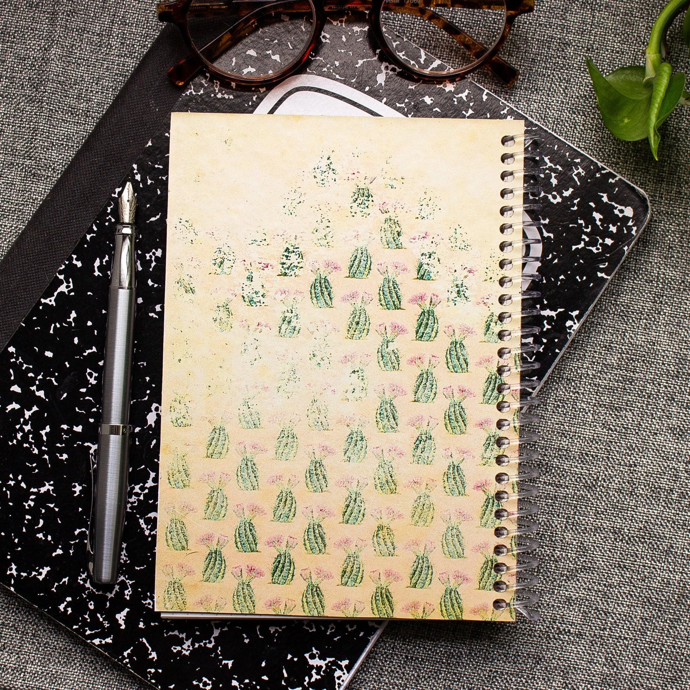 Spiral Notebook - Cactus Note Book - Succulent Plant Journal