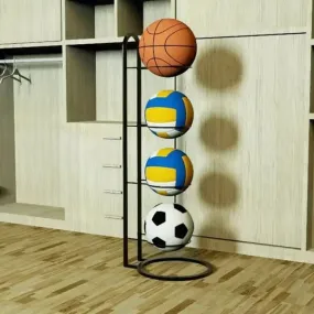 Sports Ball Storage Rack - Removable Garage Ball Organizer, Vertical Sports Display Stand for Volleyball, Football, Basketball and Soccer Ball