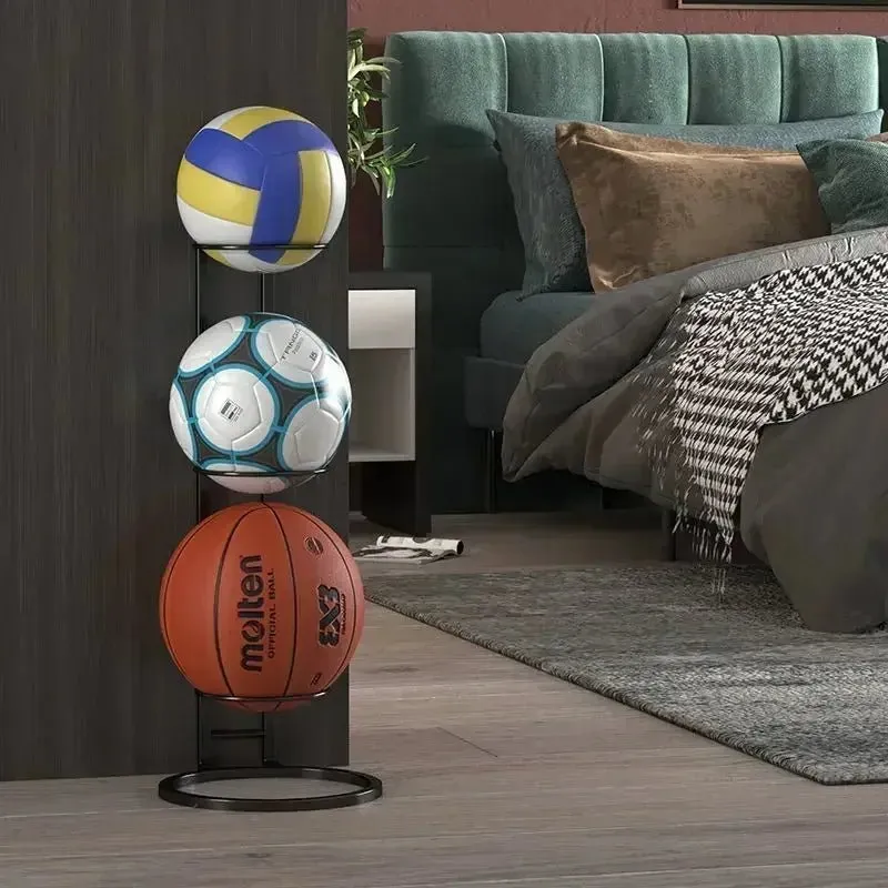 Sports Ball Storage Rack - Removable Garage Ball Organizer, Vertical Sports Display Stand for Volleyball, Football, Basketball and Soccer Ball