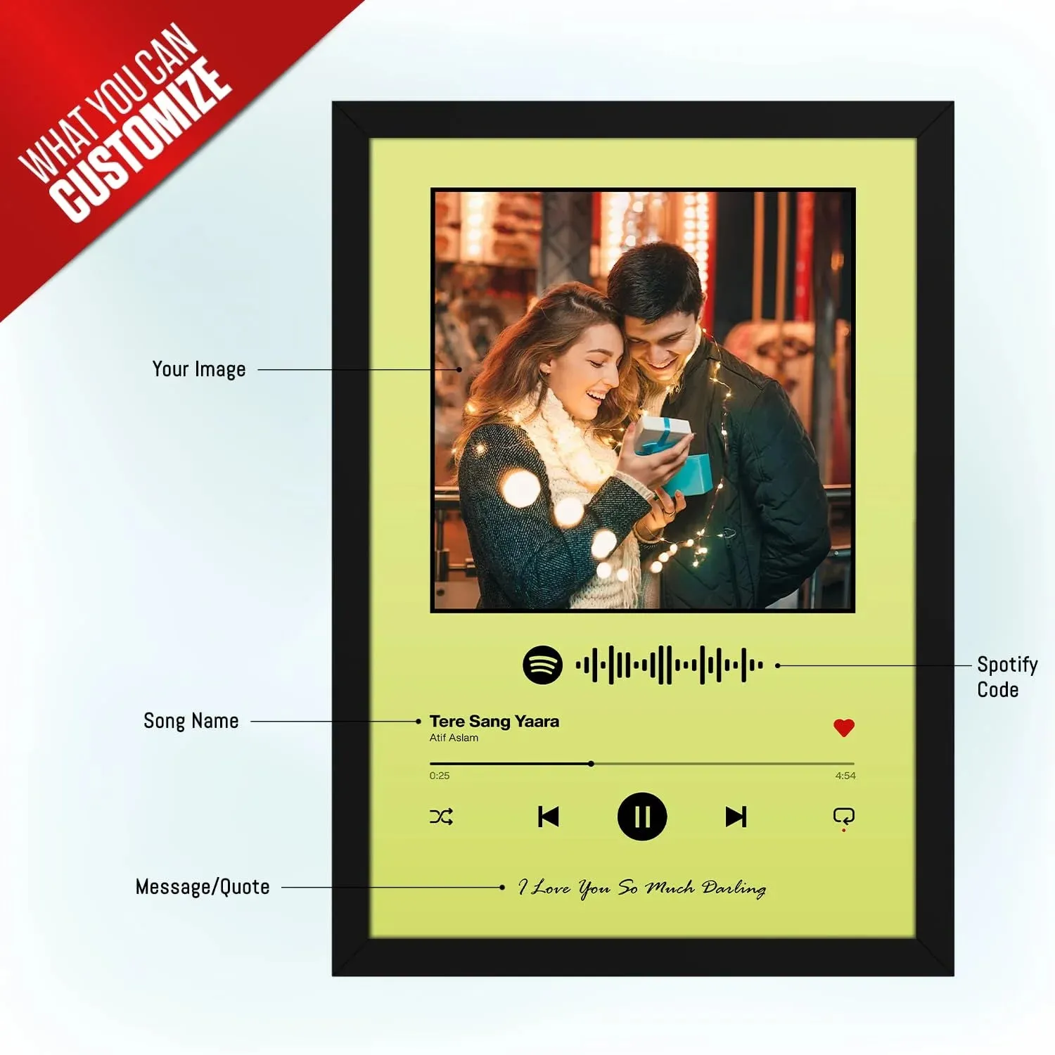 Spotify Music Plaque - Lime Green