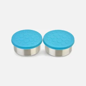 Stainless Steel Large Condiment Container - Aqua - Set of 2