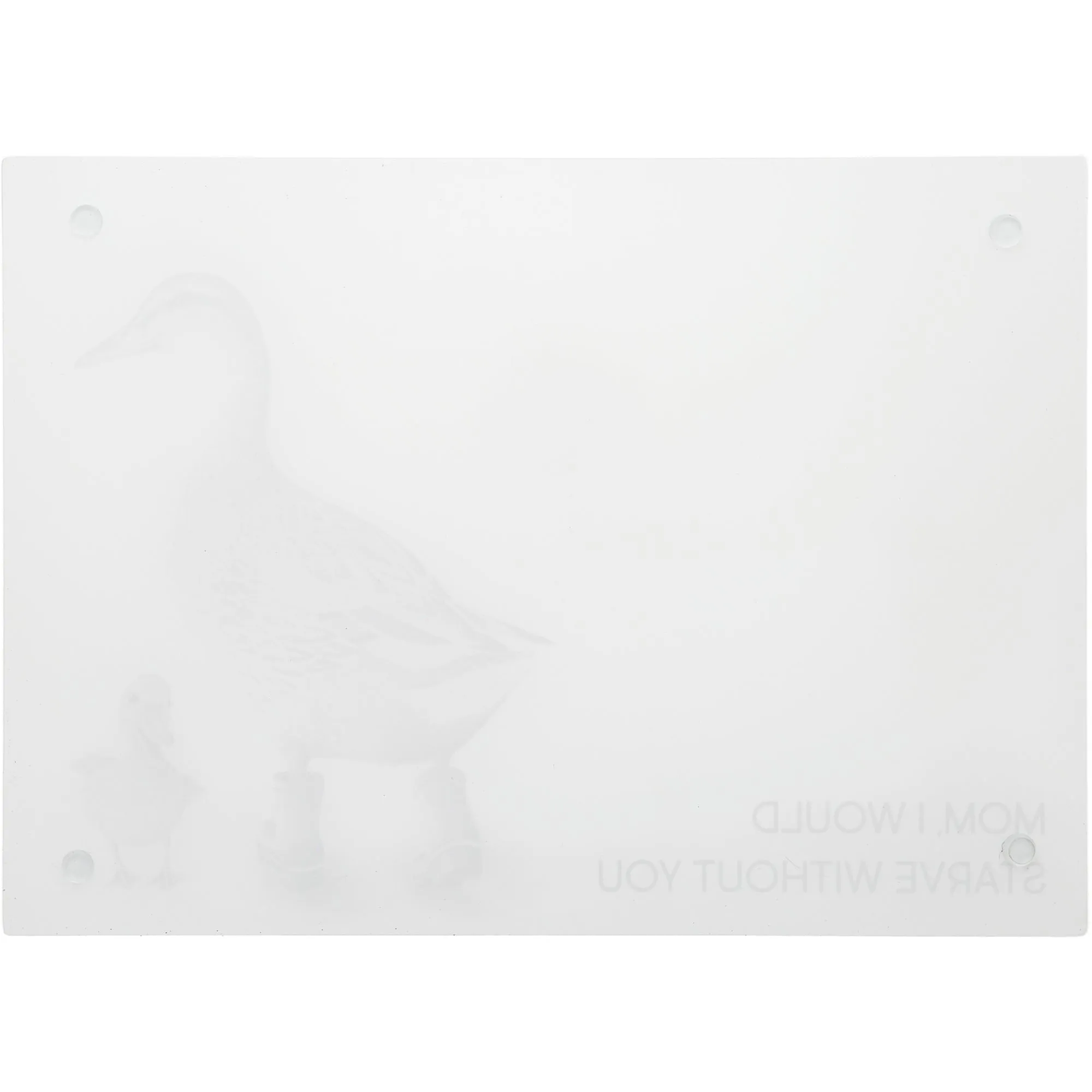 Starve Without You 13.75" x 9.75" Glass Cutting Board
