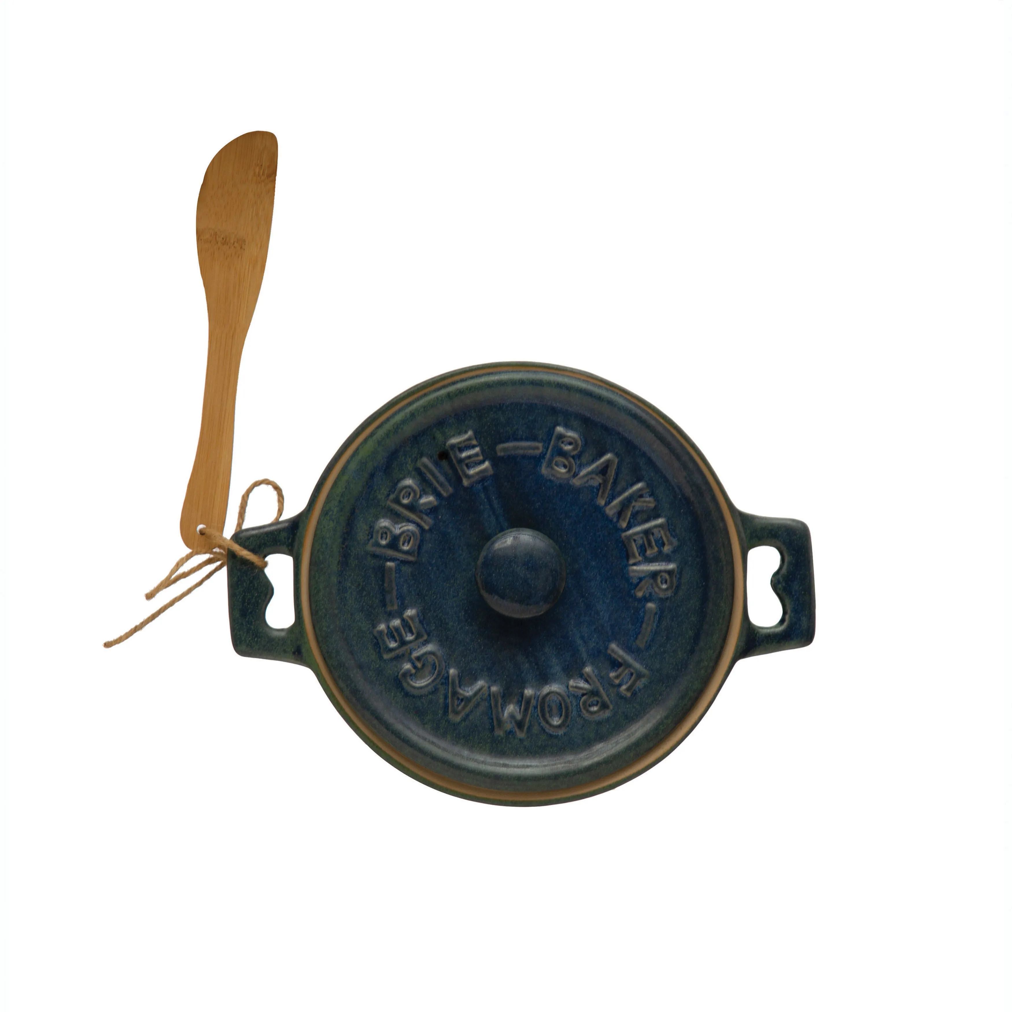 Stoneware Brie Baker Blue