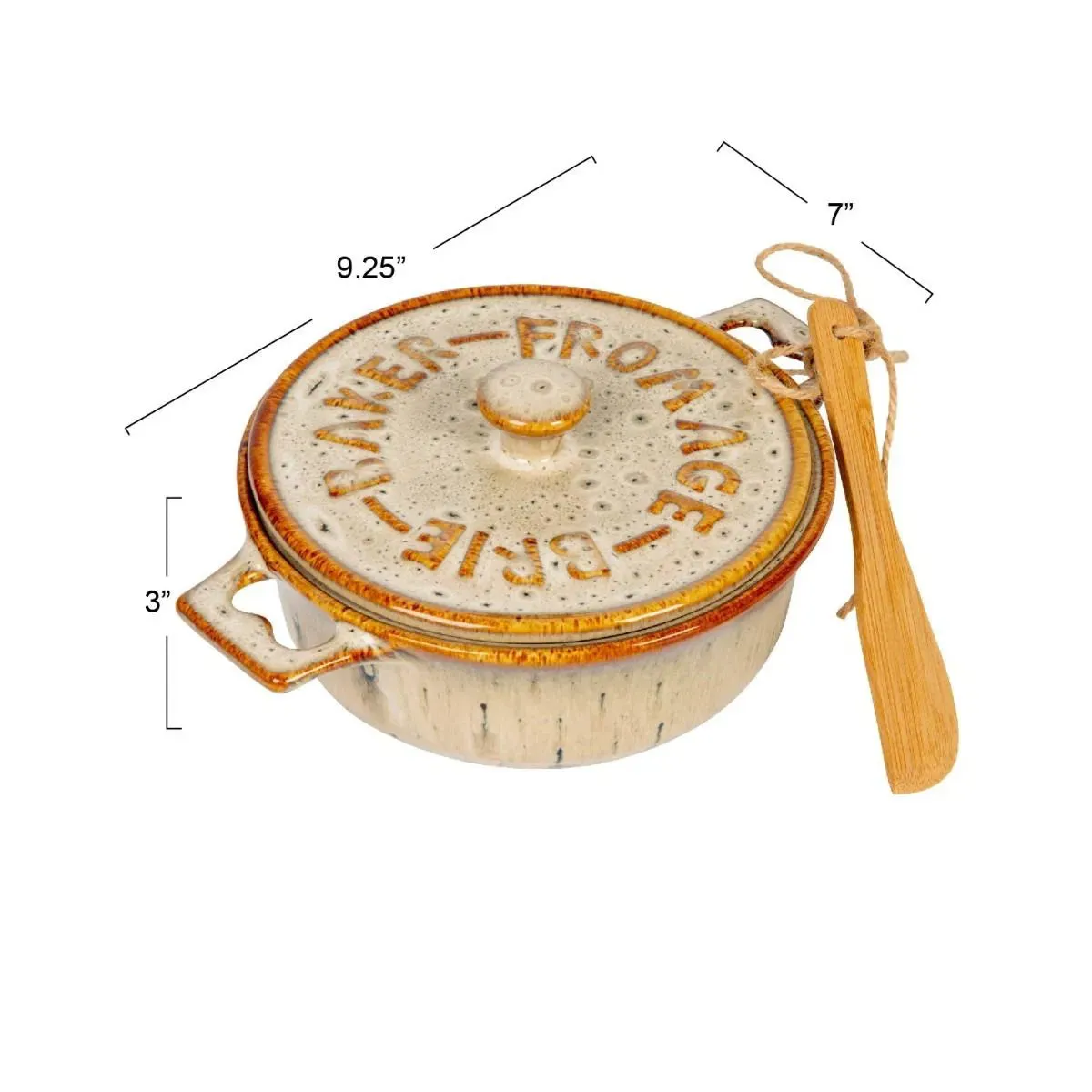 Stoneware Brie Baker Brown
