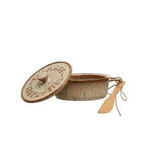 Stoneware Brie Baker Brown
