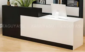 Straight Reception Desk with Cashier Counter and Storage Space JDT-7112-W（West Coast）