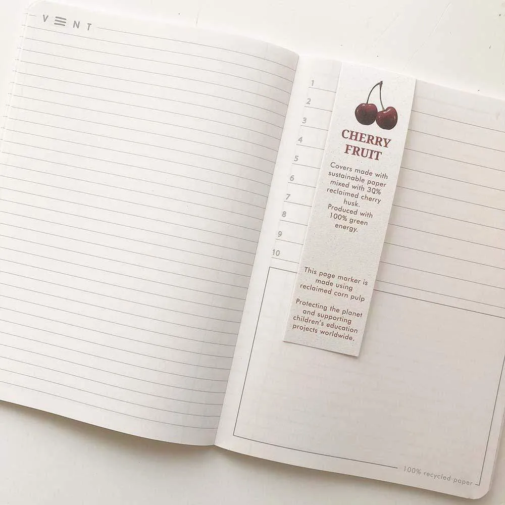 SUCSEED Recycled Notebook - Cherry Husk