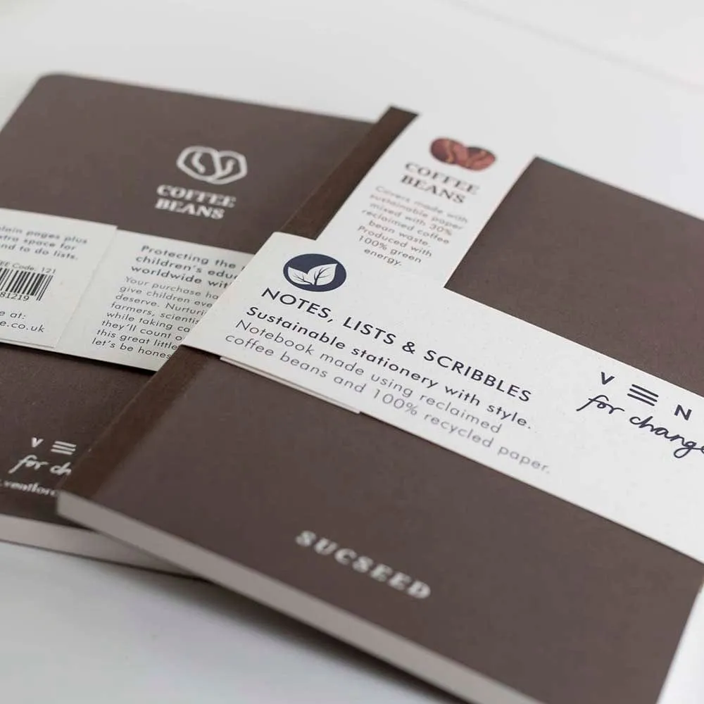 SUCSEED Recycled Notebook - Coffee Beans