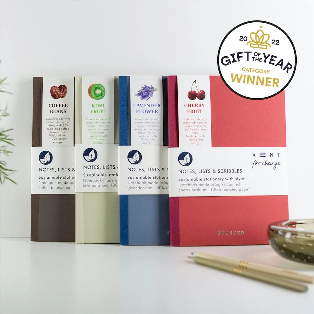 SUCSEED Recycled Notebook - Coffee Beans