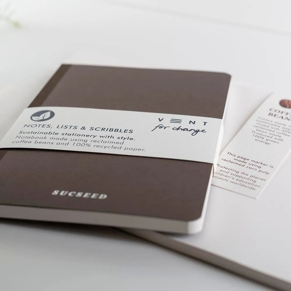 SUCSEED Recycled Notebook - Coffee Beans