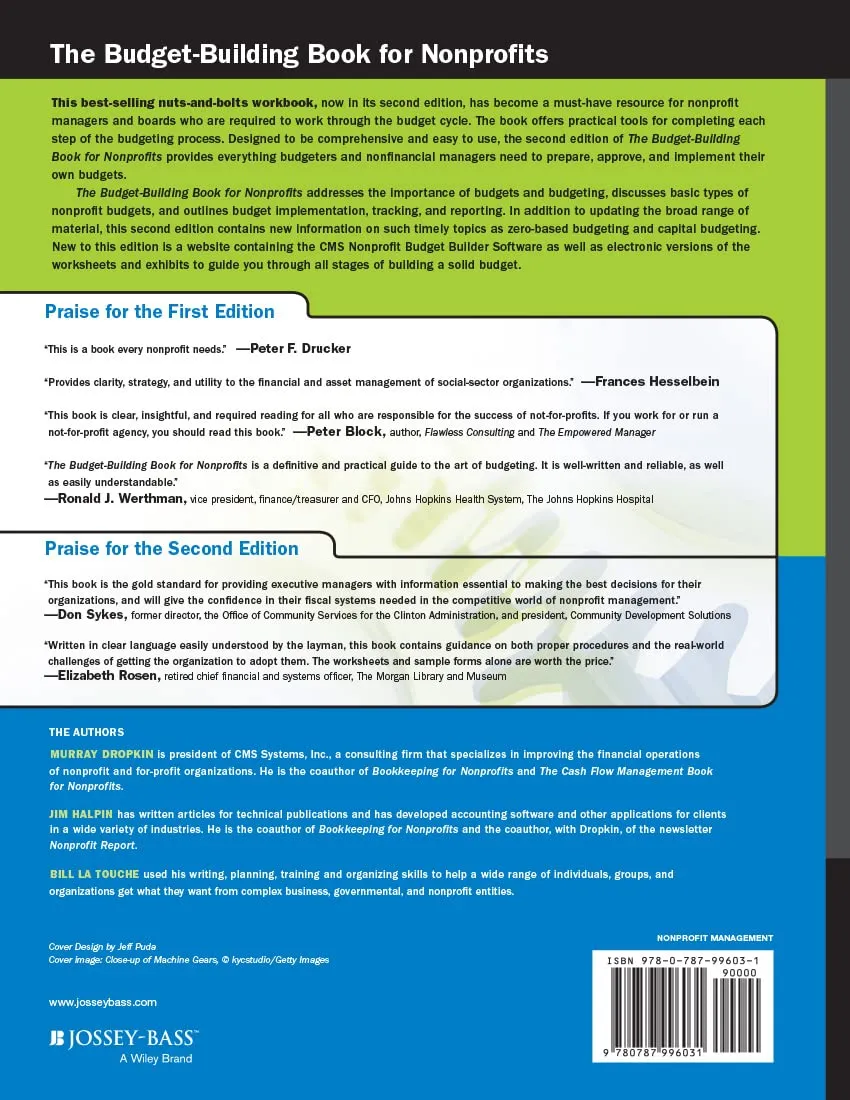 The Budget Building Book For Nonprofits A Step By Step Guide For Managers And Boards