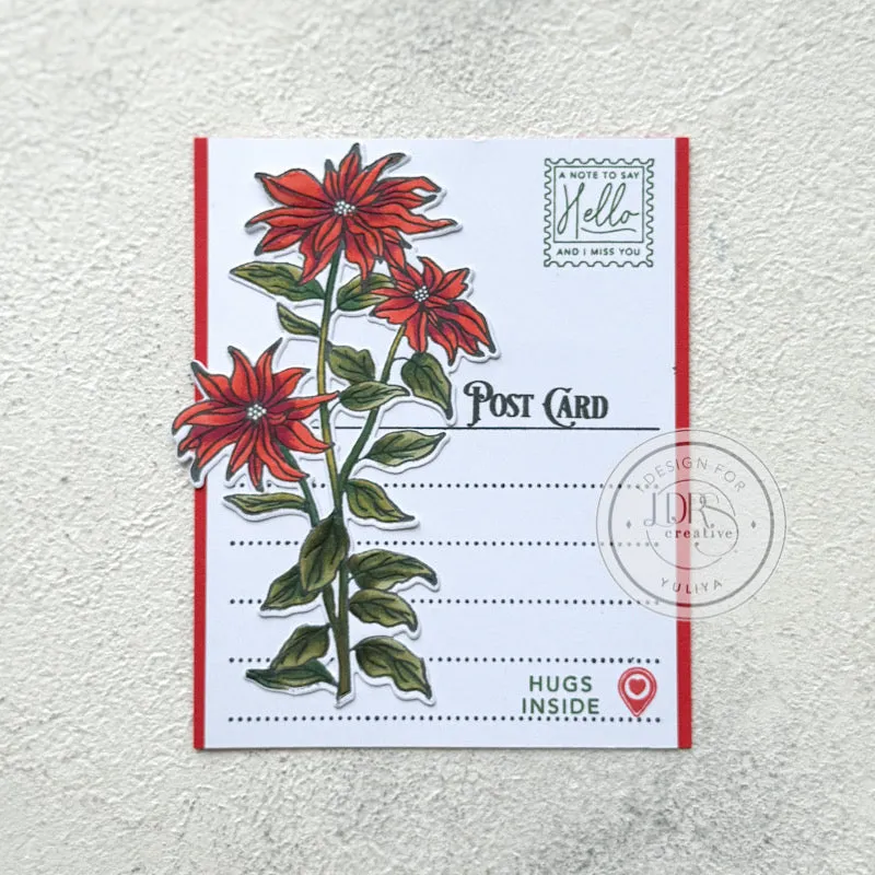 The Christmas Flower Impress-ion Press   Foil Plate and Coordinating Die Bundle