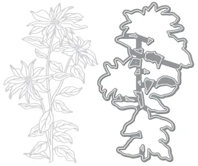 The Christmas Flower Impress-ion Press   Foil Plate and Coordinating Die Bundle
