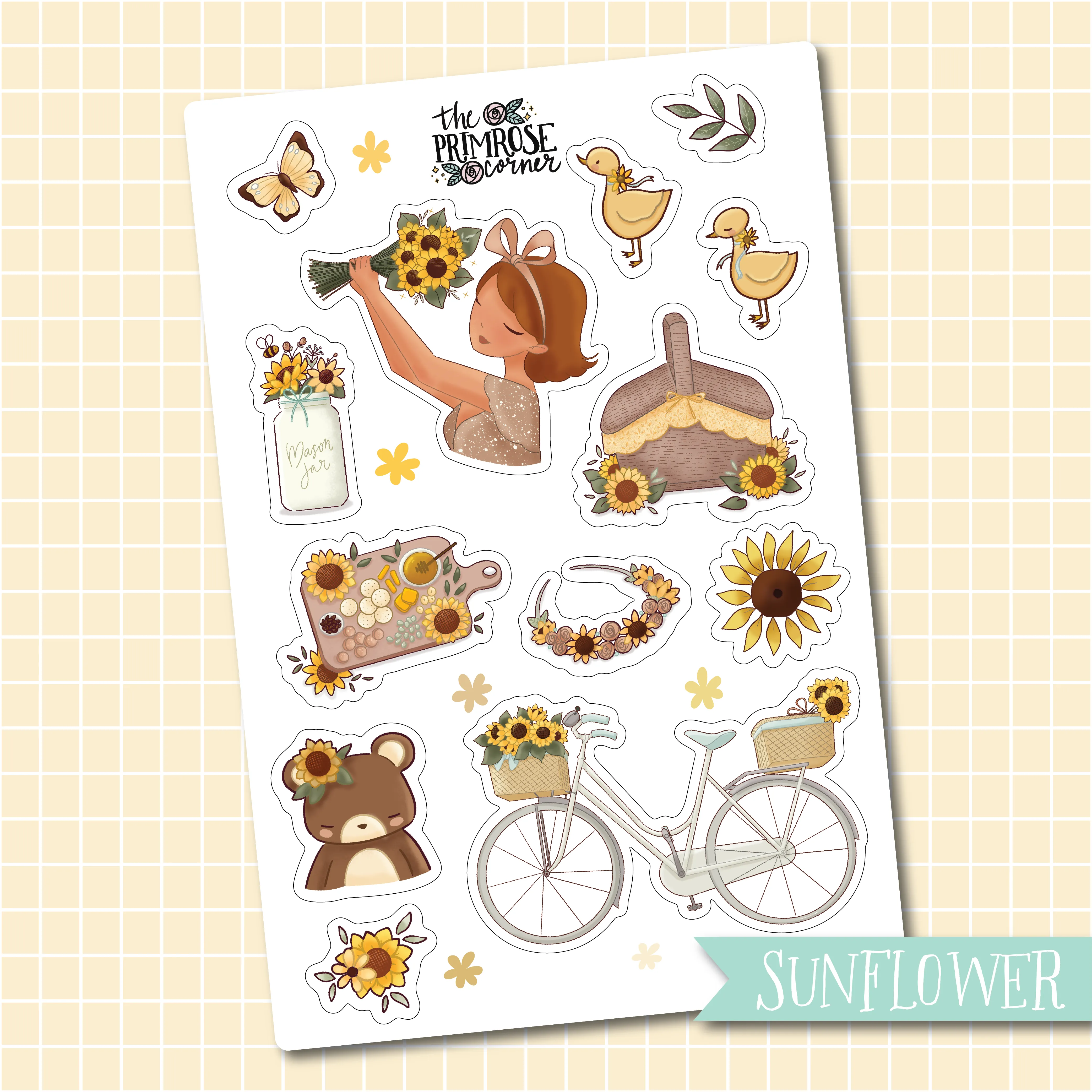 THE PRIMROSE CORNER || Sunflower Collection I Sunflower Picnic I Sheet Four