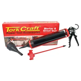 TORK CRAFT MORTAR & GROUT GUN 1000ML 310MM 2000N C/W 2 X NOZZLE & MIXER TCMG1570